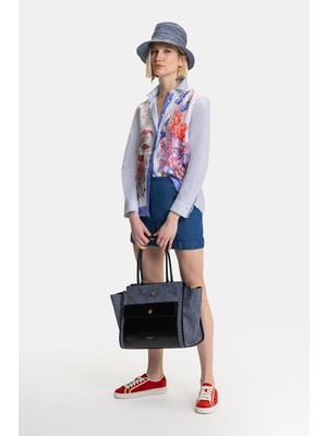 Vakko Blue Bermuda Shorts
