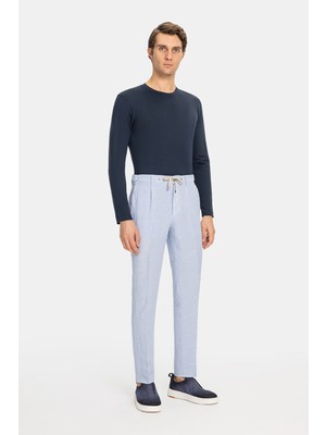 Vakko By Berwıch Light Blue Trousers