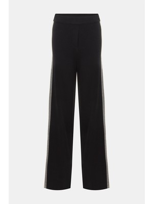 Vakko Black Wide-Leg Trousers
