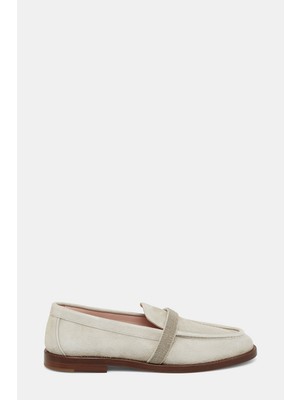 Fabiana Filippi Fabıana Fılıppı Stone Color Suede Shoes