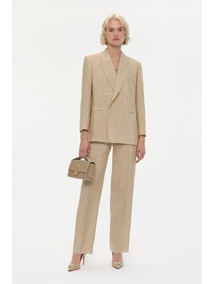 Vakko Beige Trousers