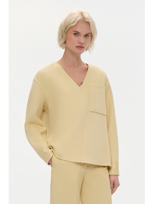 Fabiana Filippi Fabıana Fılıppı Yellow V-Neck Knitwear