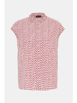 Vakko Red Patterned Shirt