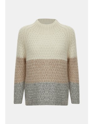 Eleventy White Round Neck Knit Sweater
