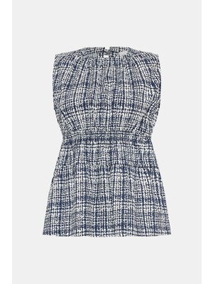 Proenza Schouler Navy Patterned Blouse