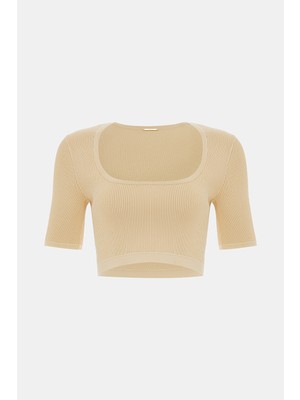 Alexis Alexıs Beige Short Sleeve Blouse