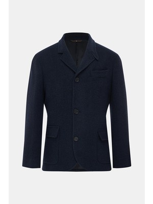 Vakko Lined Wool Cashmere Jacket