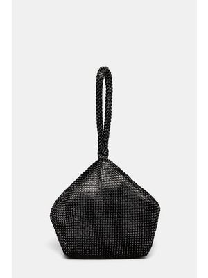 Vakko Black Textured Bag