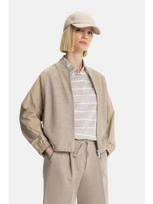 Vakko By Peserıco Mink Zip-Up Sweatshirt