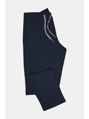 Vakko By Berwıch Navy Single-Pleat Trousers