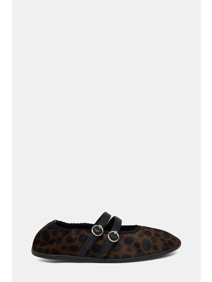 3 Juın Leopard Print Ballet Flats