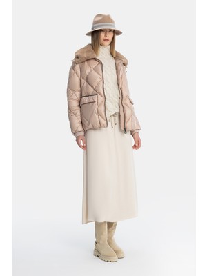 Vakko Ecru Skirt