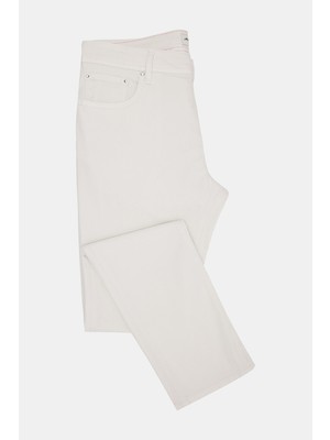 Jacob Cohen Ecru Five-Pocket Trousers