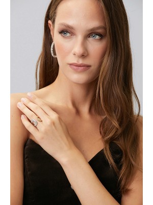 Network Gold Adjustable Two-Tone Women's Ring