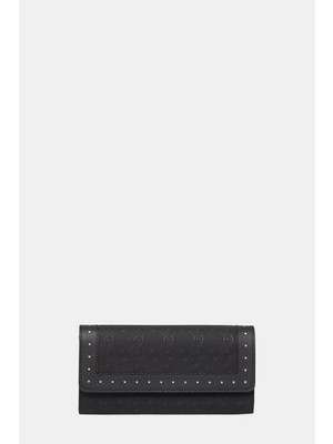 Vakko Black Monogram Wallet