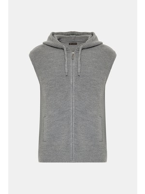 Vakko Grey Knit Sweater