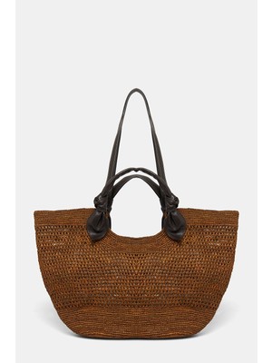 Hereu Brown Raffia Bag