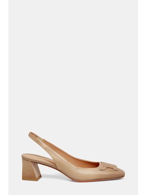 Vakko By Santonı Beige Leather Shoes