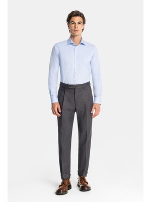 Vakko By Berwıch Single-Pleat Relaxed Fit Trousers