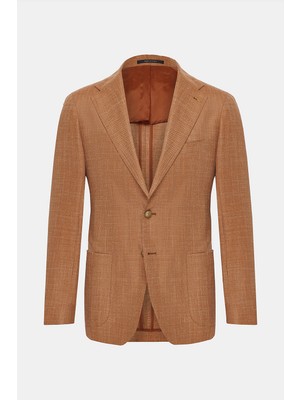 Vakko By Taglıatore Dark Orange 2-Button Half-Lined Jacket