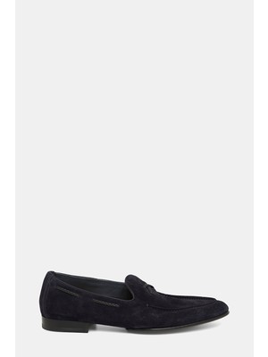 Doucal's Doucal’s Navy Suede Leather Loafers