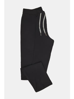 Vakko By Berwıch Black Single-Pleat Trousers