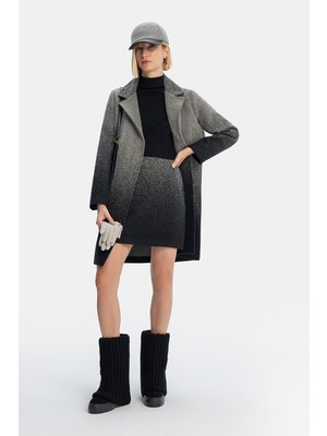 Vakko Grey-Black Gradient Skirt