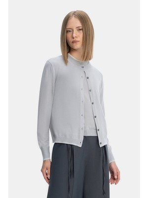 Vakko Grey Knit Sweater