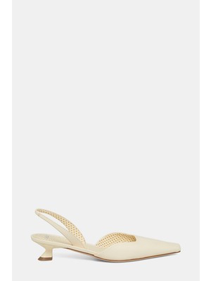 3 Juın Ecru Leather Shoes