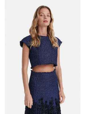 Vakko By Pe De Chumbo Purple Cropped Blouse