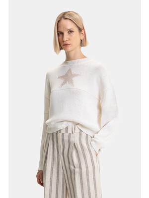 Vakko By Lorena Antonıazzı Ecru Knit Sweater