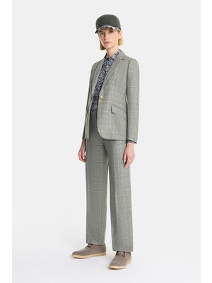Vakko Green Plaid Trousers