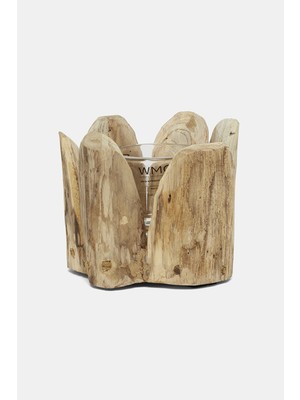 Vakko Teak Mandala Candle Holder
