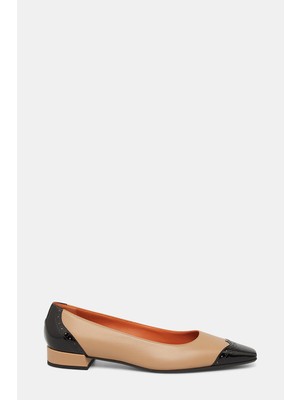 Vakko Beige Leather Shoes