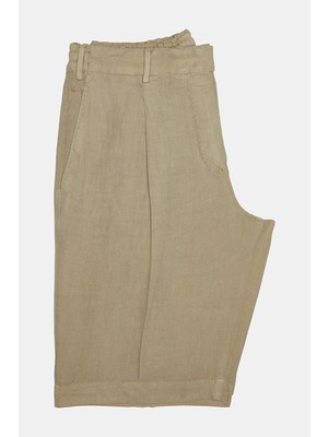 Vakko By PT01 Beige Lyocell Bermuda Shorts