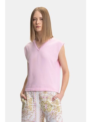 Fabiana Filippi Fabıana Fılıppı Pink V-Neck Sleeveless Knitwear