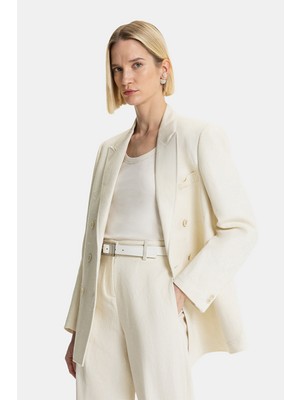 Fabiana Filippi Fabıana Fılıppı Ecru Double-Breasted Lapel Jacket