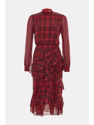 Saloni Salonı Red Midi Dress