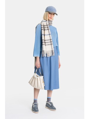 Vakko Blue Skirt