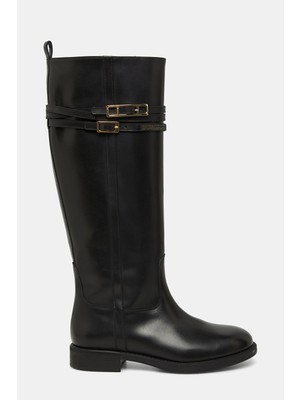 Fabiana Filippi Fabıana Fılıppı Black Leather Tall Boots
