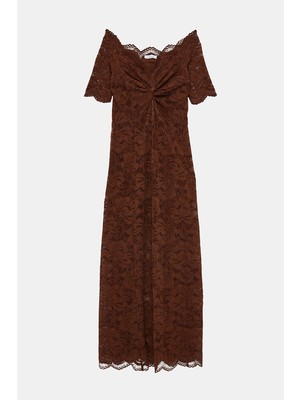 Rabanne Reddish Brown Midi Dress
