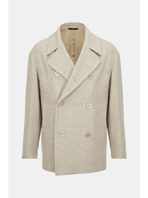 Vakko Beige Wool/silk Jacket