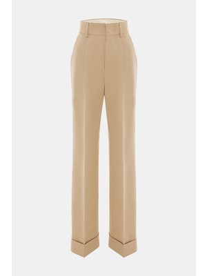 Phılosophy Slim Fit Light Brown Straight Leg Trousers