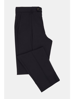 Vakko By Berwıch Navy Single-Pleat Trousers