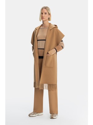 Vakko Camel Casual Trousers