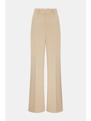 Ermanno Scervino Ermanno Scervıno Ecru Wide-Leg Trousers