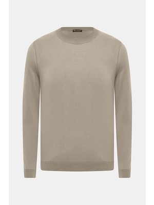 Vakko Crew Neck Long Sleeve Knit Sweater