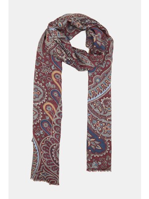 Vakko Patterned Cashmere Silk Scarf