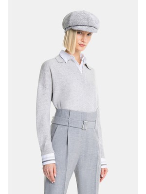 Vakko Grey Cashmere Knitwear