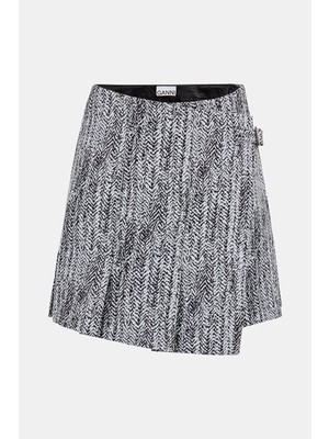 Ganni Gannı Light Blue Patterned Skirt